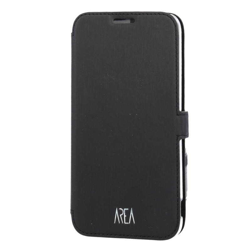 AREA Custodia cover a libro per LG G5 Area Elegant Bookcase in ecopelle nero